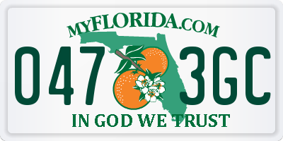 FL license plate 0473GC