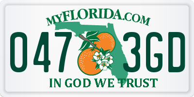 FL license plate 0473GD