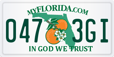 FL license plate 0473GI