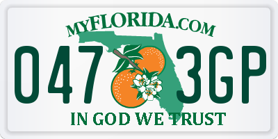 FL license plate 0473GP