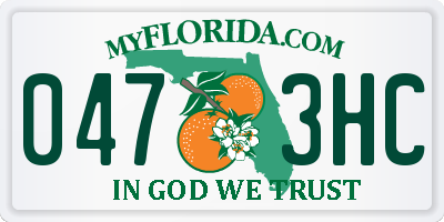 FL license plate 0473HC