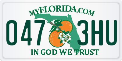 FL license plate 0473HU