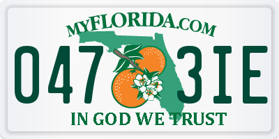 FL license plate 0473IE