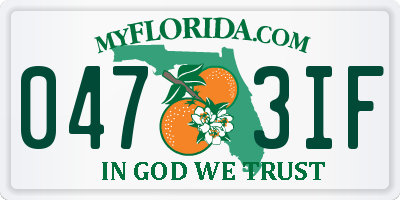 FL license plate 0473IF