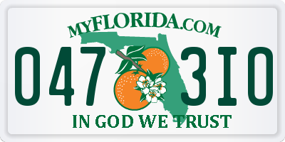 FL license plate 0473IO