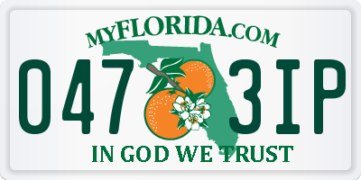 FL license plate 0473IP