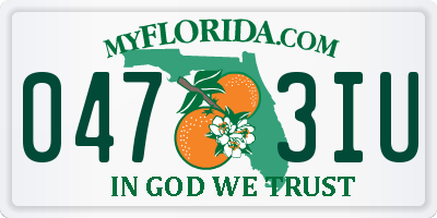 FL license plate 0473IU