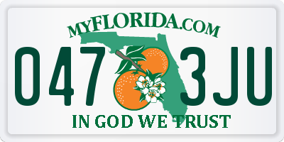 FL license plate 0473JU