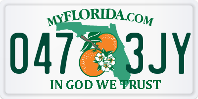 FL license plate 0473JY