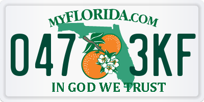 FL license plate 0473KF
