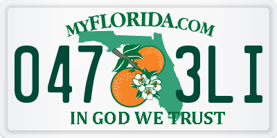 FL license plate 0473LI