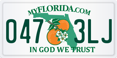 FL license plate 0473LJ