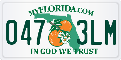 FL license plate 0473LM