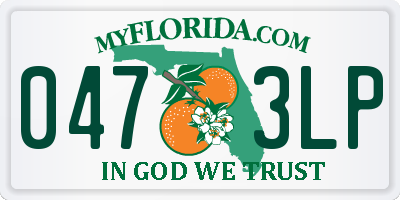 FL license plate 0473LP