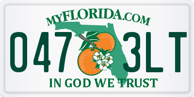 FL license plate 0473LT