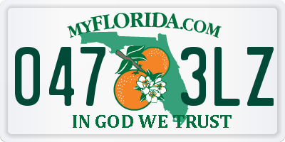 FL license plate 0473LZ