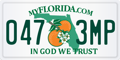 FL license plate 0473MP
