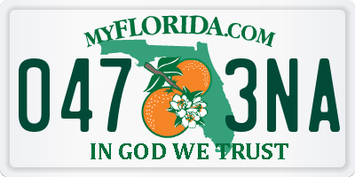 FL license plate 0473NA