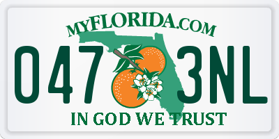 FL license plate 0473NL