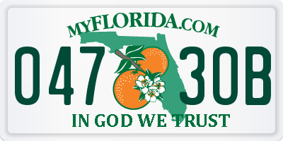FL license plate 0473OB