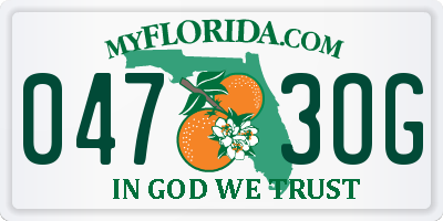 FL license plate 0473OG