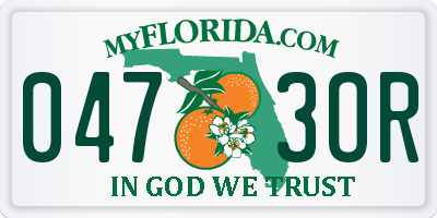 FL license plate 0473OR