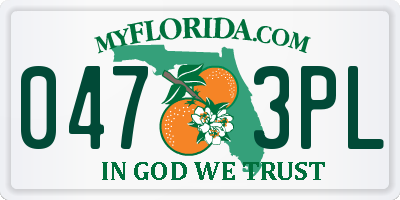 FL license plate 0473PL