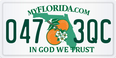 FL license plate 0473QC