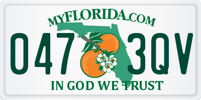 FL license plate 0473QV