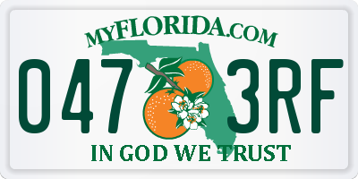 FL license plate 0473RF