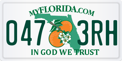 FL license plate 0473RH