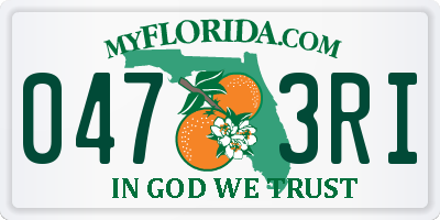 FL license plate 0473RI