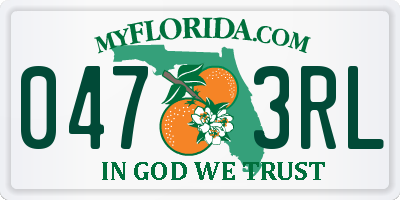 FL license plate 0473RL