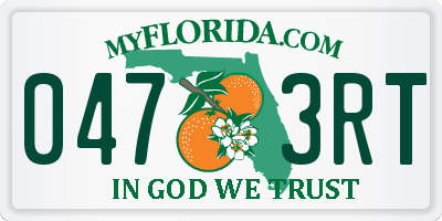 FL license plate 0473RT