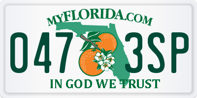 FL license plate 0473SP