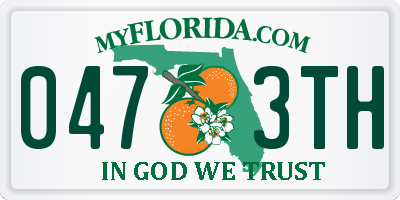 FL license plate 0473TH