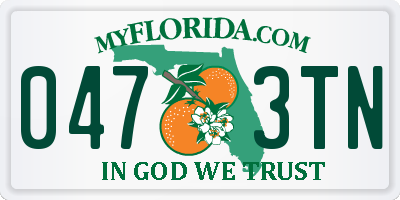 FL license plate 0473TN