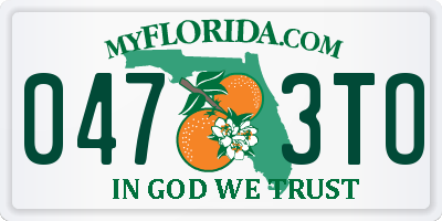 FL license plate 0473TO