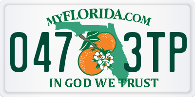 FL license plate 0473TP