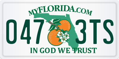 FL license plate 0473TS