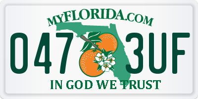 FL license plate 0473UF