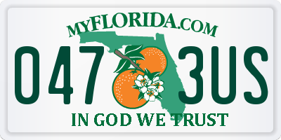 FL license plate 0473US