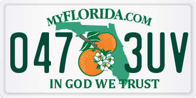 FL license plate 0473UV