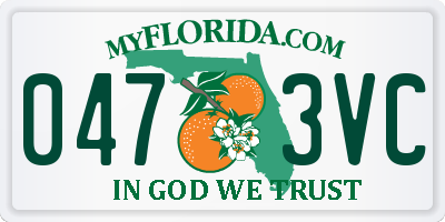 FL license plate 0473VC