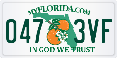 FL license plate 0473VF