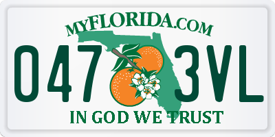 FL license plate 0473VL