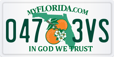 FL license plate 0473VS