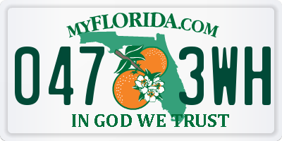 FL license plate 0473WH
