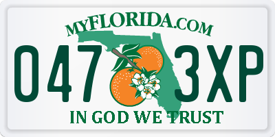 FL license plate 0473XP