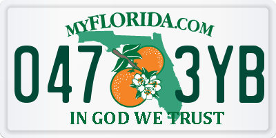 FL license plate 0473YB